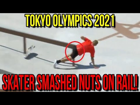 Olympic Skateboarder Slams Groin On Railing