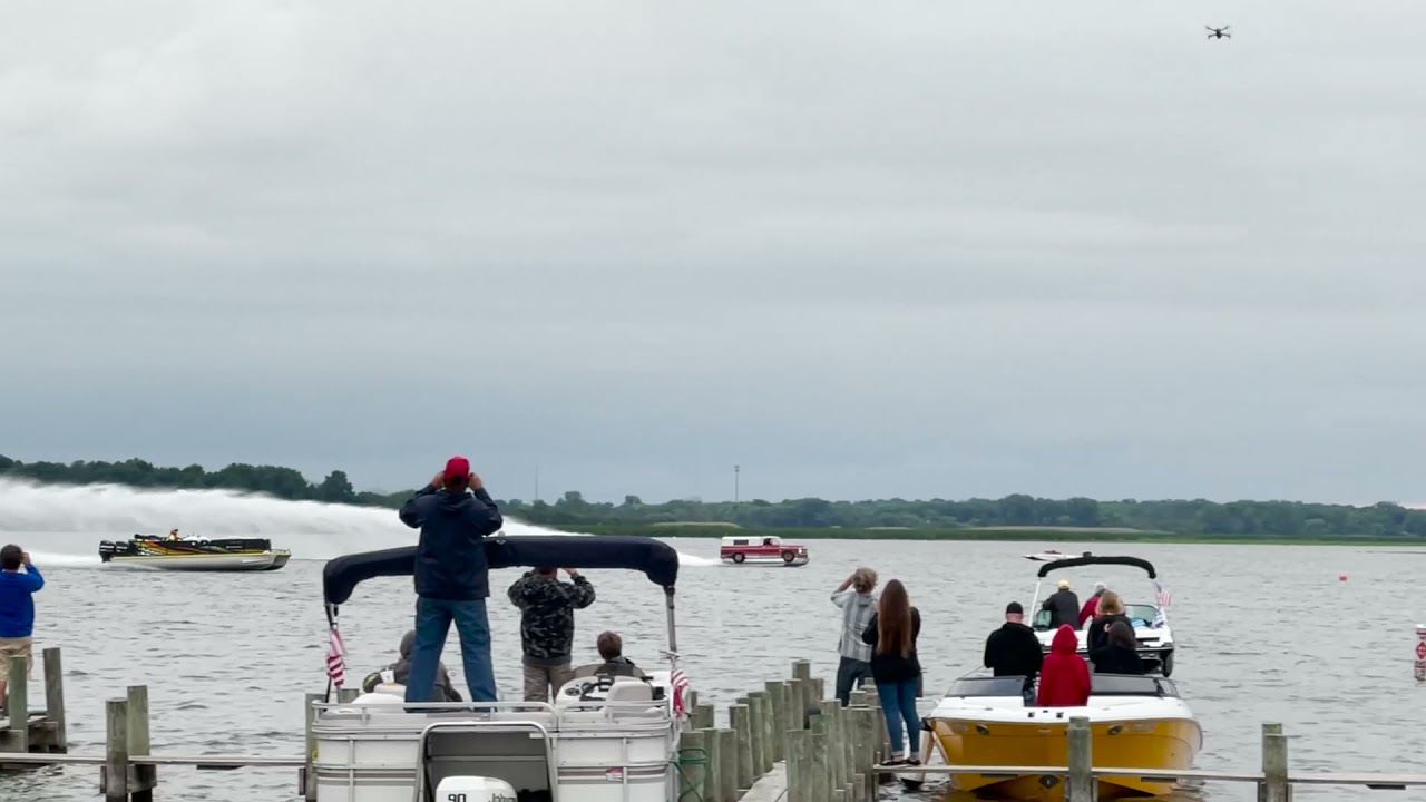 Farm Truck Converted Into Racing Boat